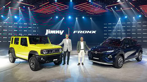 Maruti Suzuki unveils Jimny and Fronx SUVs at Auto Expo 2023.