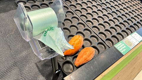 Empty supermarket shelves in Britain.