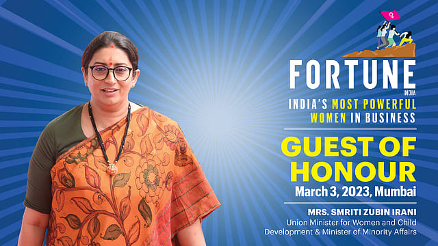 Smriti Irani Guest Of Honour at Fortune India’s Most Powerful Women Awards on March 3