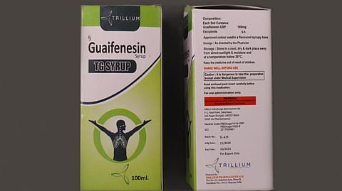 The cough syrup, manufactured in Punjab's Dera Bassi, is marketed by Haryana-based Trillium Pharma.