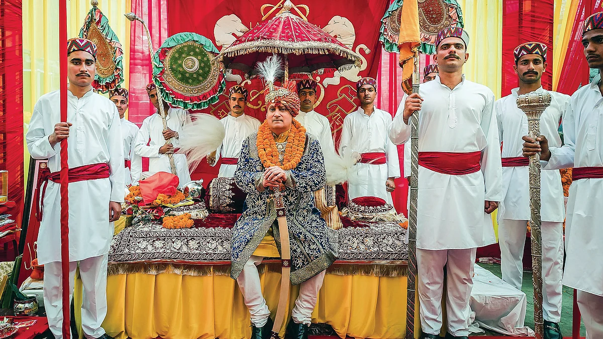 Maharaja Aishwarya Katoch during his Raj Tilak ceremony.
