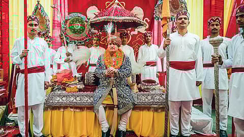 Maharaja Aishwarya Katoch during his Raj Tilak ceremony.