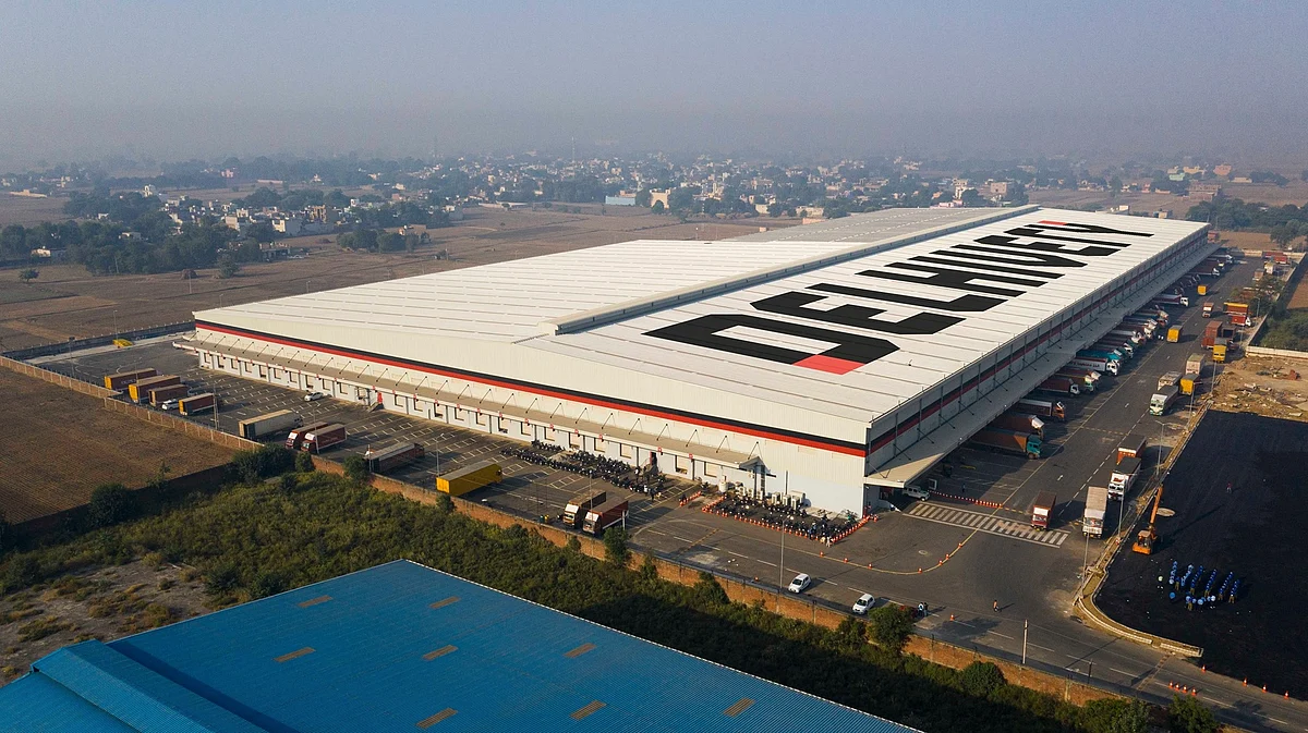 Delhivery shares gained as much as 7.3% to ₹416.75 on the BSE