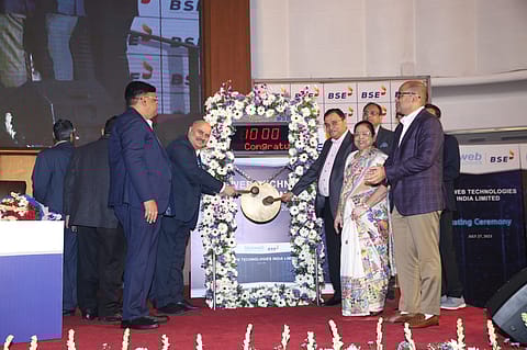 Netweb Technologies shares list at ₹947 against the IPO price of ₹500 apiece.