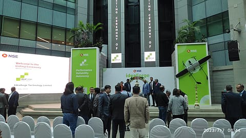 The listing ceremony of ideaForge Technology on the NSE
