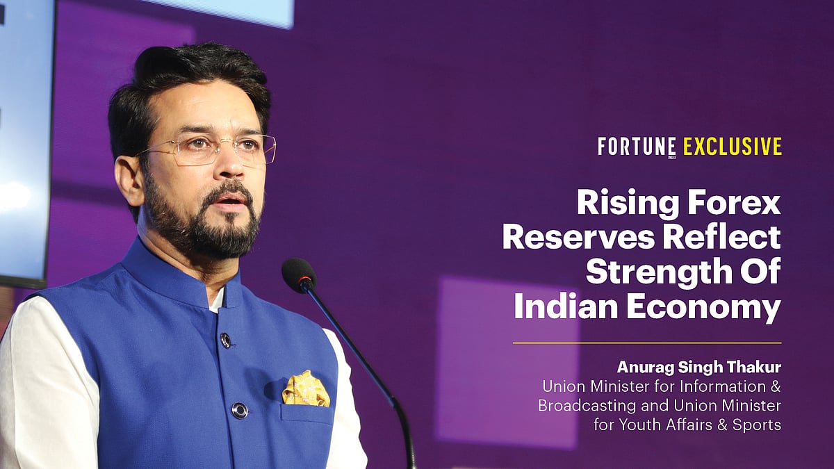 Fortune India TheNext500: India's forex reserves touch $600 bn from $400 bn in four years, says Anurag Singh Thakur