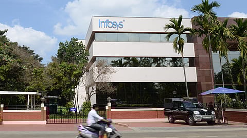 Infosys has raised FY25 revenue guidance to 3.75–4.5% in CC (from 3–4%) while maintaining EBIT margin guidance of 20–22%.