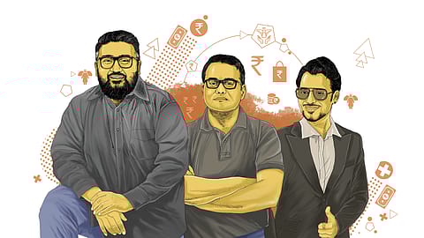 (L-R): Kunal Shah, Founder, CRED; Kunal Bahl, Co-founder, Snapdeal; Anupam Mittal, founder, Shaadi.com