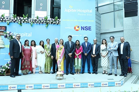 Jupiter Life Line Hospitals shares listed on the NSE and BSE today