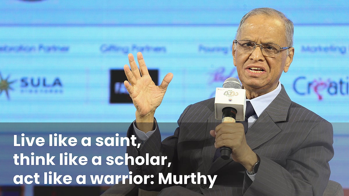 Entrepreneurs must live like saints, think like scholars and act like warriors: N.R. Narayana Murthy
