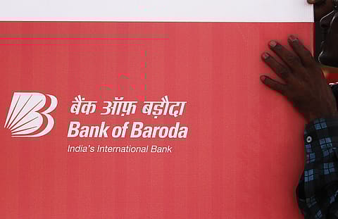 At the current share price, BoB's m-cap stands at ₹1,07,150.62 lakh crore.