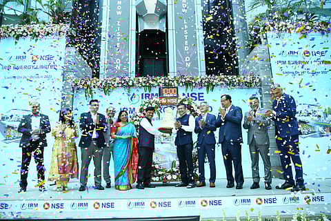 IRM Energy shares listed on the BSE and NSE today.