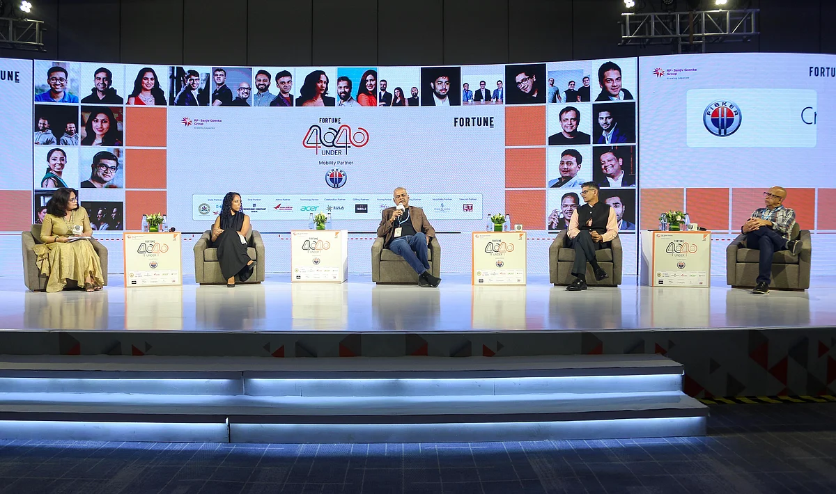 L-R: Shruti Shibulal, CEO & Director, Tamara Leisure Experiences; Manish Tiwary, Country Manager India, Consumer Business, Amazon India; C K Venkataraman-MD, Titan Company (Right); Hemant Malik-Divisional Chief Executive, Foods Business ITC. 