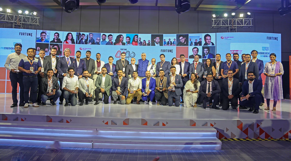 Fortune India's 40Under40 Young Achievers Awardees in Bengaluru on Friday.