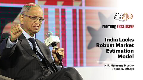 Infosys founder N R Narayana Murthy on Friday said for some reason India has not developed a market estimation model.
