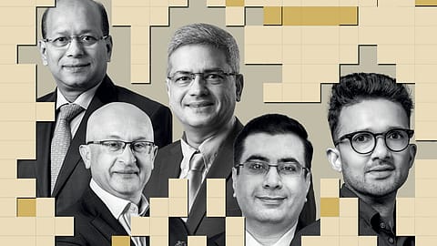 From Left: Atinkumar Saha, head, wealth management, Deutsche Bank; Rajesh Saluja, MD & CEO, ASK Wealth Advisors; Sandeep Das, MD & CEO, Centrum Private Wealth; Umang Papneja, CEO, Julius Baer Wealth Advisors India, and Yatin Shah, co-founder, 360 One