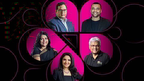Clockwise from top left: Vijay Shekhar Sharma, founder & CEO, Paytm; Deepinder Goyal, CEO, Zomato; Hari Menon, co-founder,
BigBasket; Anjali Rattan Nashier, business chairperson, RattanIndia Enterprises; and Falguni Nayar, founder & CEO, Nykaa