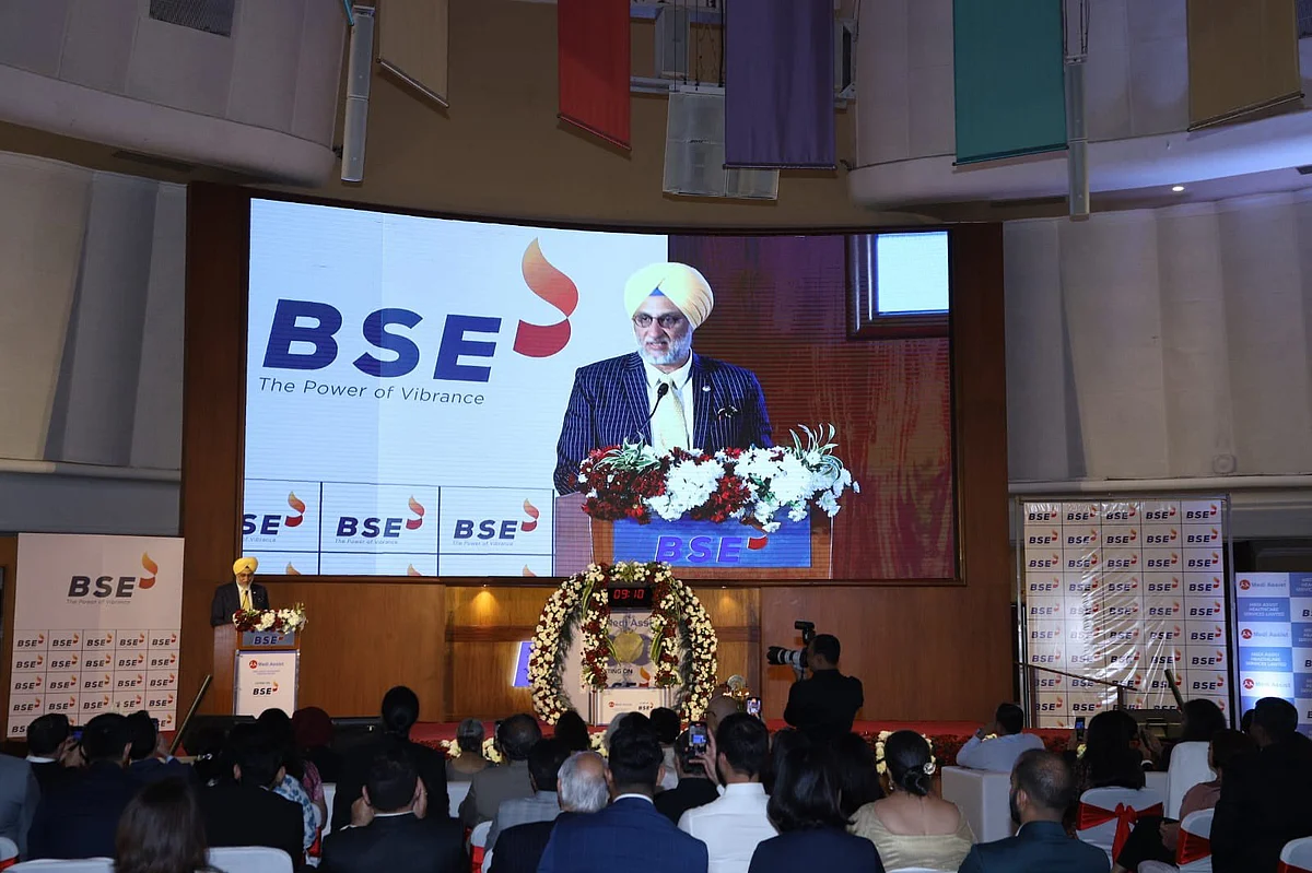 Vikram Jit Singh Chhatwal, Chairman & WTM, Medi Assist Healthcare Services, speaking at listing event