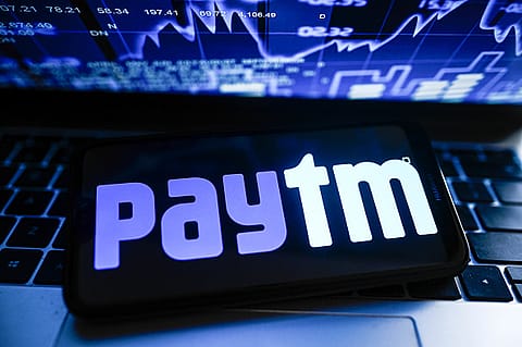 Paytm shares declin 5% to hit its lower circuit limit of ₹385.85 on the BSE
