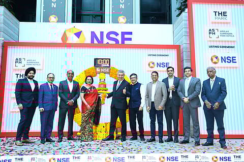 Apeejay Surrendra Park Hotels listed on the BSE and NSE today