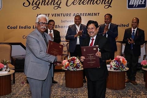 Coal India and BHEL signed a joint venture agreement today