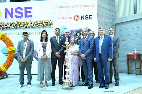 Juniper Hotels Limited got listed on the BSE and NSE today
