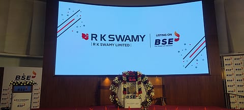 R K Swamy shares debuted on the BSE and NSE today