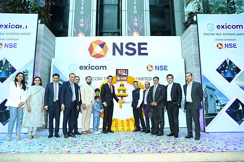 Exicom Telesystems shares got listed on the BSE and NSE today