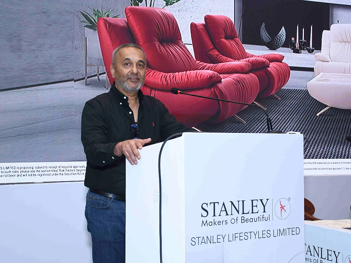 Sunil Suresh, Managing Director, Stanley Lifestyles Limited at their IPO announcement, Mumbai