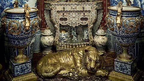 The Tang Dynasty pots in Sabyasachi’s Mumbai store.