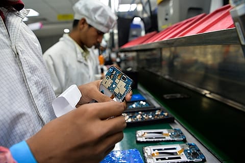 Electronics production doubled from $48 billion in FY17 to $101 billion in FY23, driven by mobile phones.