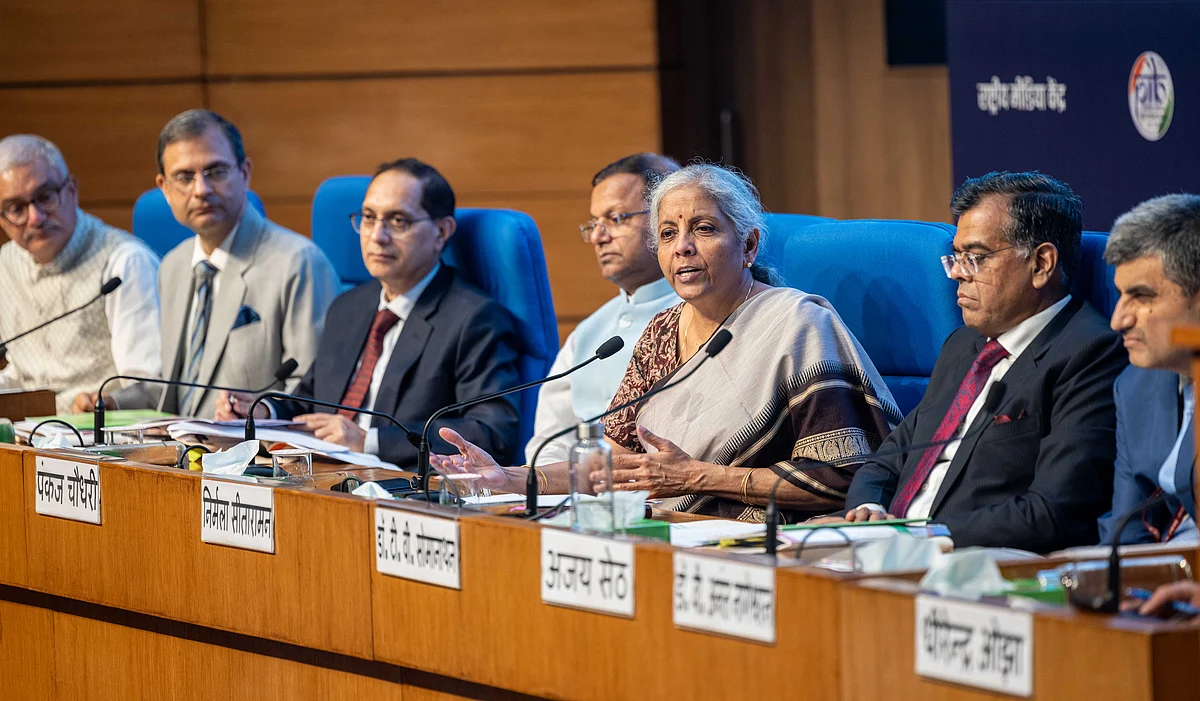 Nirmala Sitharaman, Finance Minister during post budget press conference in New Delhi on July 23, 2024.