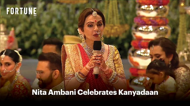 Nita Ambani celebrates Kanyadaan, leaves Mukesh Ambani teary-eyed