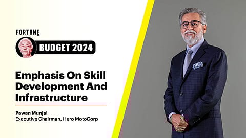 The executive chairman of Hero MotoCorp stated that the budget further strengthens their commitment to supporting youth, farmers, women, and the underprivileged.