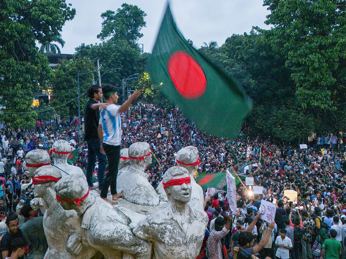The abrupt departure of the Prime Minister prompted protesters to storm her official residence