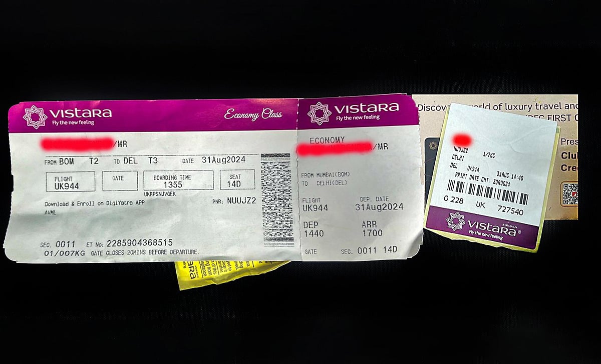 Vistara passenger flies DEL-MUM on MUM-DEL boarding pass of different date