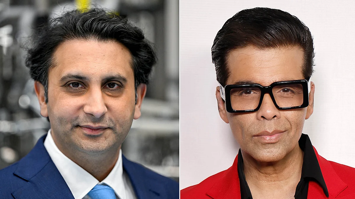 Serum Institute of India CEO Adar Poonawalla and filmdirector and producer Karan Johar