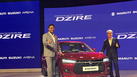 (L-R) Partho Banerjee, senior executive officer, Marketing & Sales and Hisashi Takeuchi, managing director and CEO, Maruti Suzuki India.