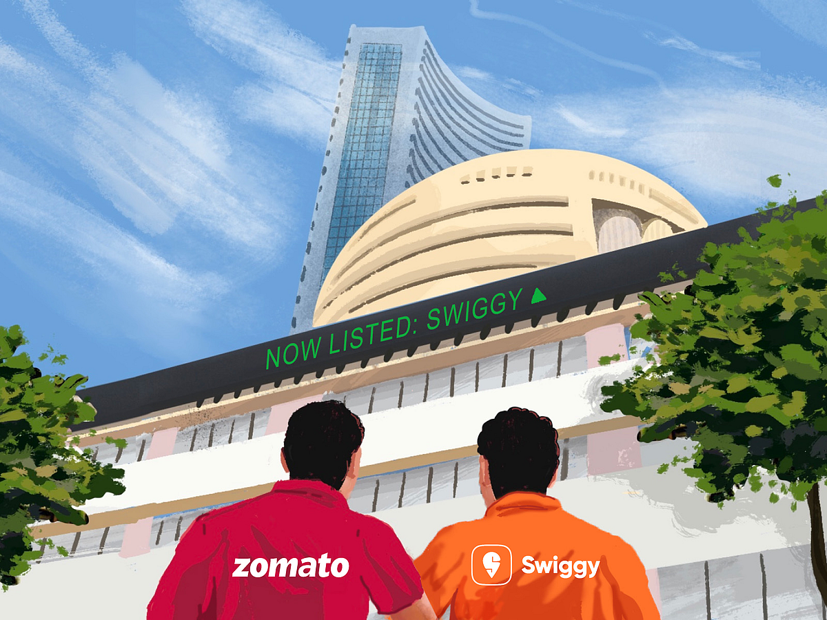 Shares of newly listed Swiggy jumped as much as 11.3% to hit an all-time high of ₹576.95 on the BSE