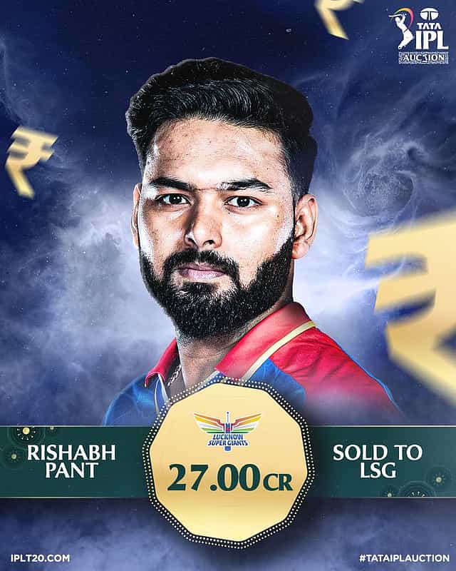 IPL Auction 2025: Rishabh Pant creates history, becomes most expensive player