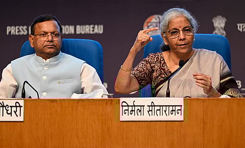 FM Nirmala Sitharaman and MoS Finance Pankaj Chaudhary