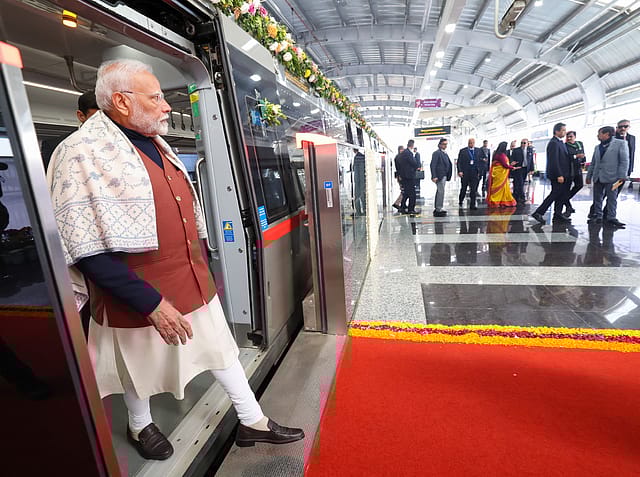 PM Modi flags off ₹4,600 cr Namo Bharat corridor in Delhi