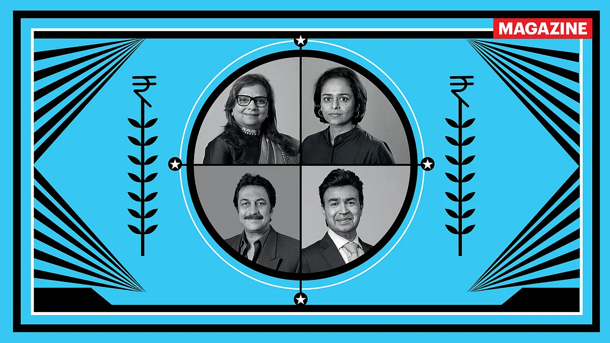 Clockwise from top left: Amisha Vora (Prabhudas Lilladher Group), Vidya Bala (PrimeInvestor), Vijay Chandok (National Securities Depository Ltd.), and Shankar Sharma (GQuant Investech).