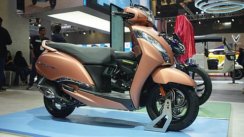 TVS Jupiter CNG at the Bharat Mobility Expo 2025.