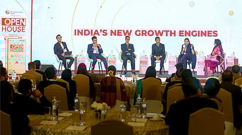 (From left) Ayush Ailawadi, consulting editor, RPSG; Sachin Chopra; Manish Sharma; Vineet Agarwal; Preeti Bajaj; Ajita Shashidhar, national editor, Fortune India