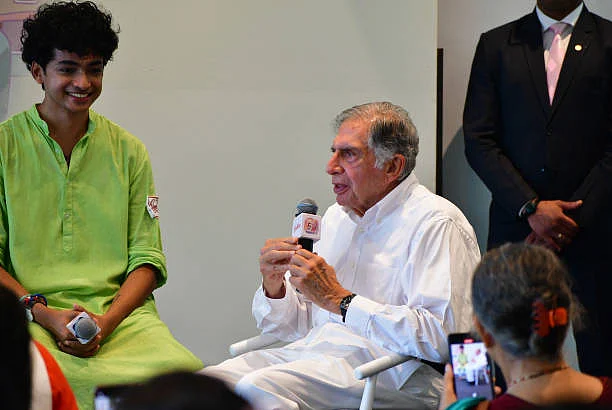 From left: Shantanu Naidu and Ratan Tata