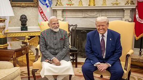 Prime Minister Narendra Modi with U.S. President Trump.