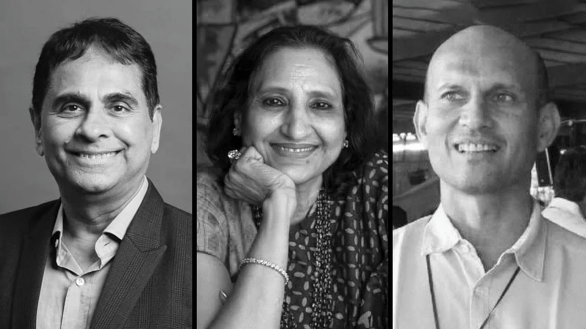 From left: Vijay Kedia, Rekha Jhunjhunwala, and Ashish Kacholia