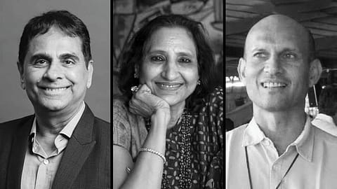 From left: Vijay Kedia, Rekha Jhunjhunwala, and Ashish Kacholia