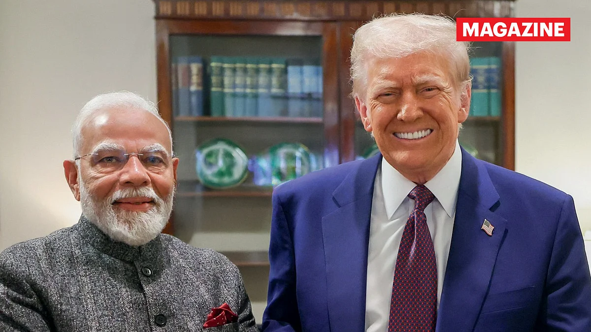 Prime Minister Narendra Modi (left) with U.S. President Donald Trump in Washington.